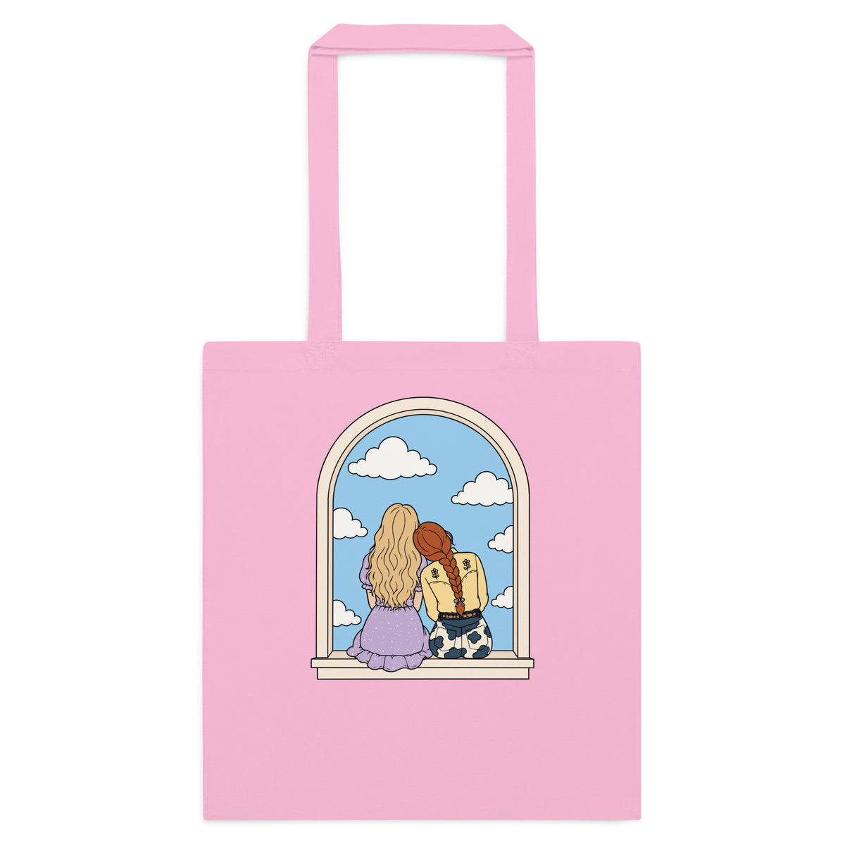 Windowsill Friends Cotton Tote Bag — Whimsical Friendship Illustration - Spinsterly Co