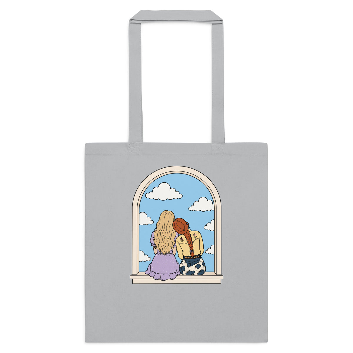 Windowsill Friends Cotton Tote Bag — Whimsical Friendship Illustration - Spinsterly Co