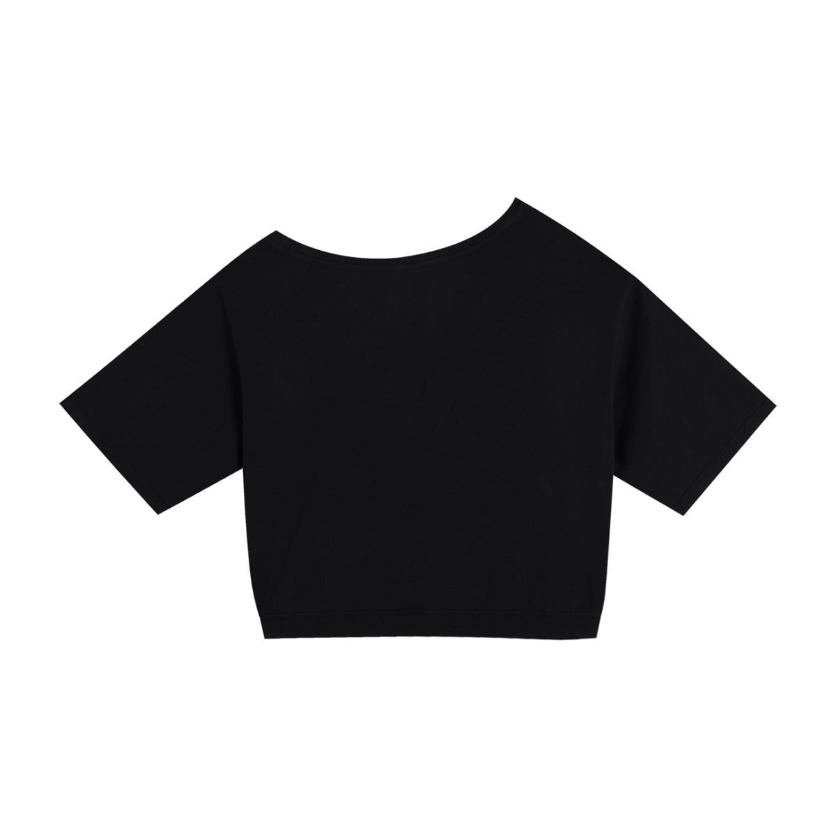 My Dick's Bigger Asymmetric Crop Tee | Embroidered Feminist Statement T-Shirt - Spinsterly Co