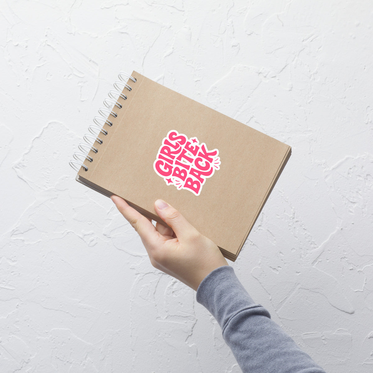 Girls Bite Back Sticker | Funny Feminist Word Art Die-Cut Vinyl Sticker - Spinsterly Co