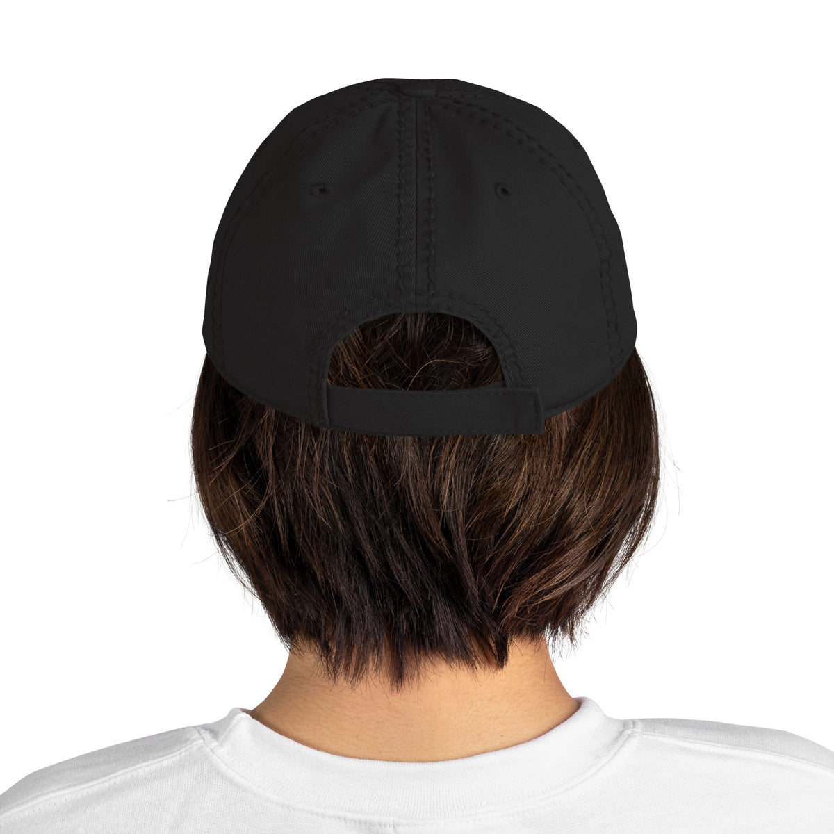 Violent Little Thing Distressed Dad Hat | Tonal Black Embroidered Cap - Spinsterly Co