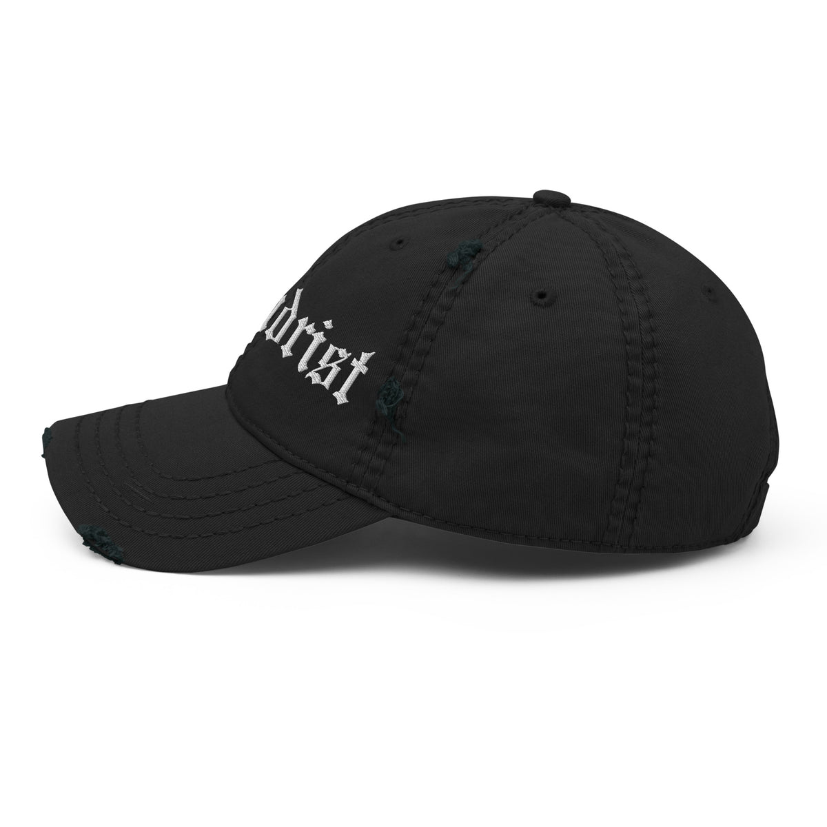 Misandrist Distressed Dad Hat | Feminist Gothic Embroidered Baseball Cap - Spinsterly Co