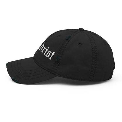 Misandrist Distressed Dad Hat | Feminist Gothic Embroidered Baseball Cap - Spinsterly Co