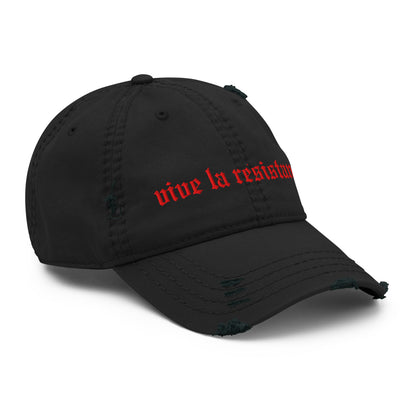 Vive La Resistance Distressed Dad Hat | Gothic Embroidered Political Cap - Spinsterly Co