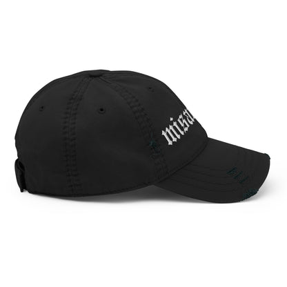 Misandrist Distressed Dad Hat | Feminist Gothic Embroidered Baseball Cap - Spinsterly Co