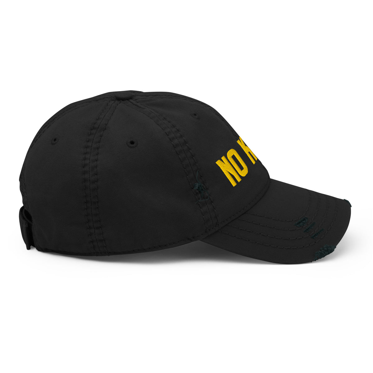 No Kings Distressed Dad Hat | Bold Gold Embroidered Political Cap - Spinsterly Co