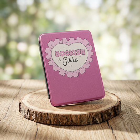 Bookish Girlie Kindle Case | Pink Heart Saffiano Paperwhite Cover - Spinsterly Co