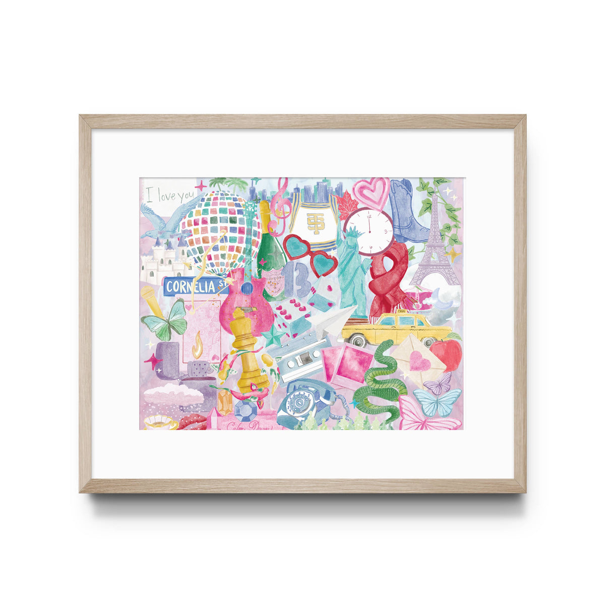 Eras Collage Watercolor Art Print | 5x7 Fan Art Wall Decor - Spinsterly Co