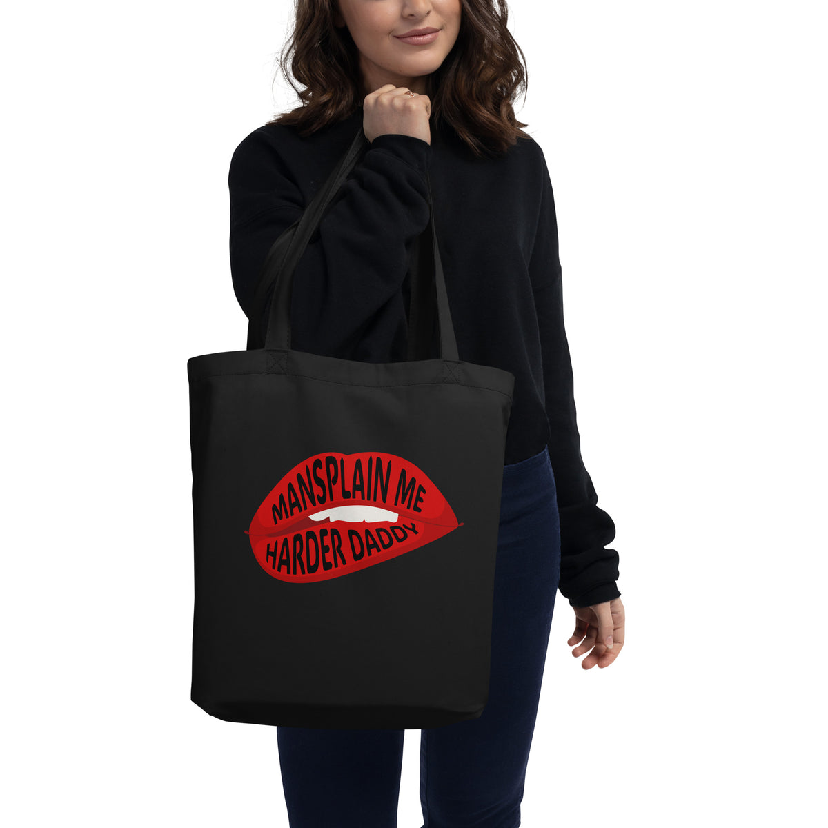 Mansplain Me Harder Daddy Tote Bag | Funny Feminist Sarcasm Organic Cotton Tote - Spinsterly Co