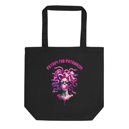 Petrify the Patriarchy Medusa Tote Bag | Feminist Mythology Organic Cotton Tote - Spinsterly Co