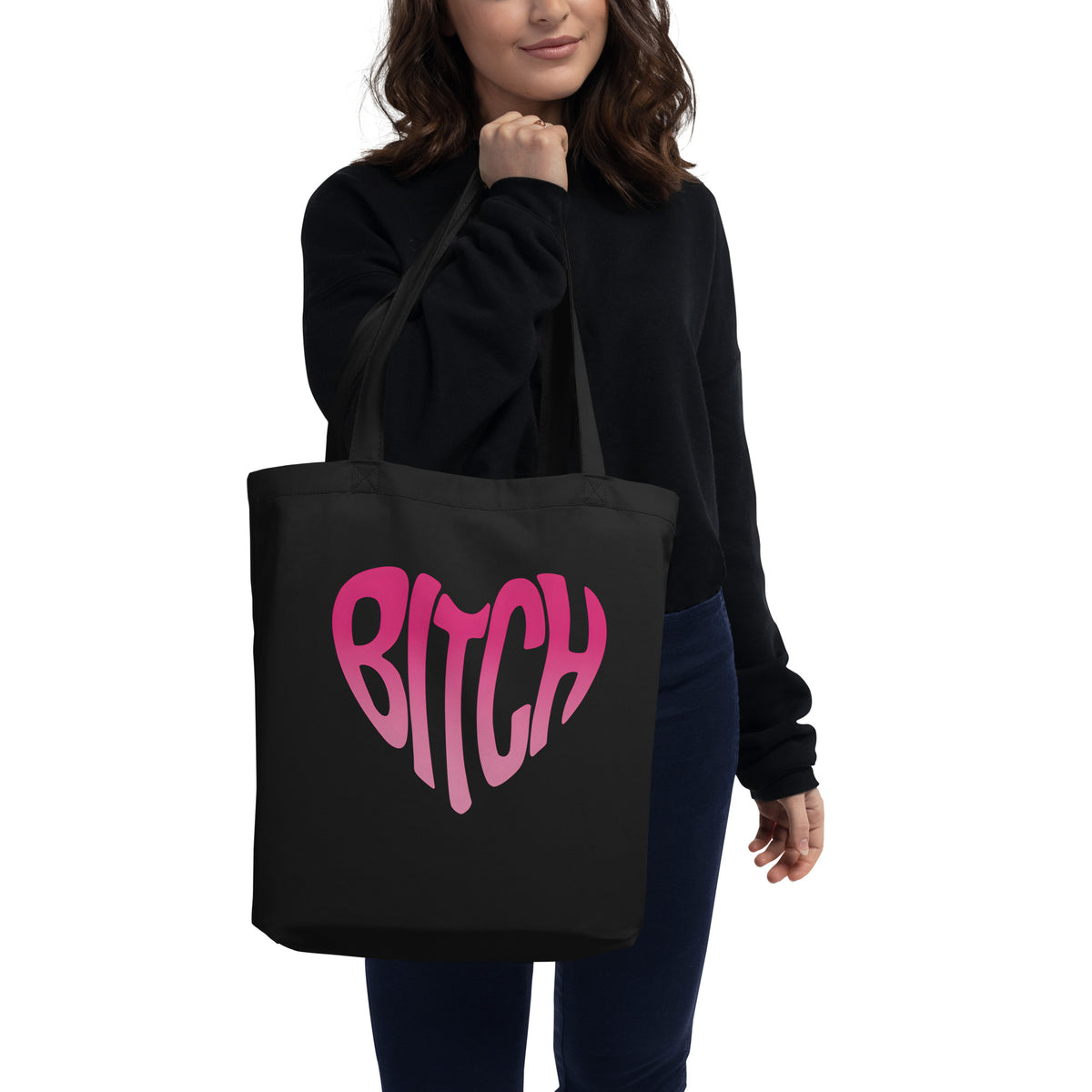 Bitch Heart Tote Bag | Feminist Reclamation Organic Cotton Tote - Spinsterly Co