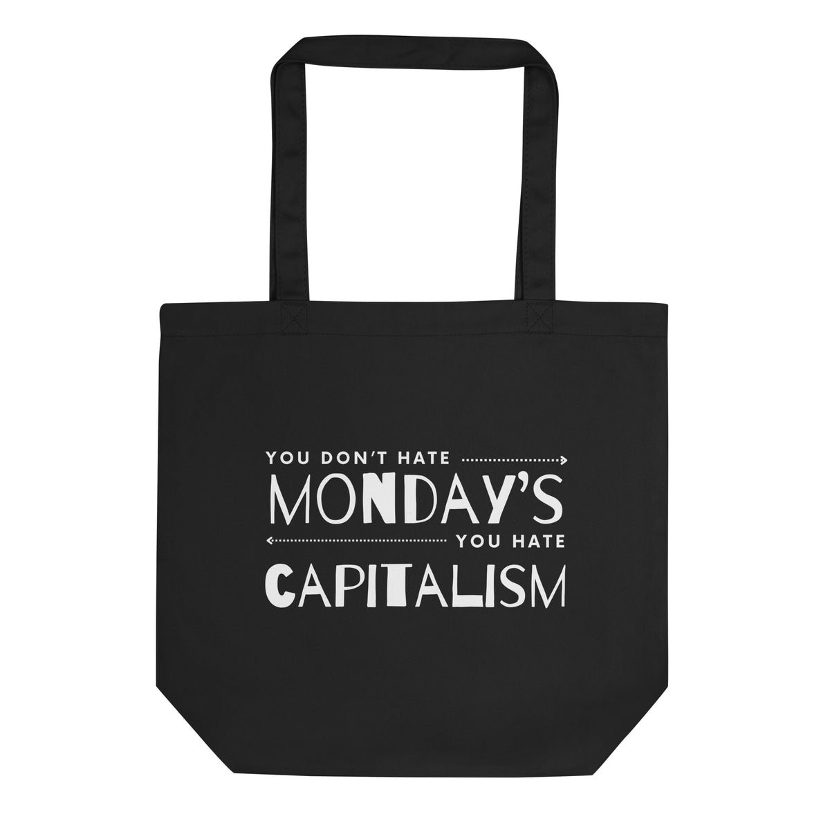 You Don't Hate Mondays You Hate Capitalism Tote Bag | Funny Anti-Capitalism Organic Cotton Tote - Spinsterly Co
