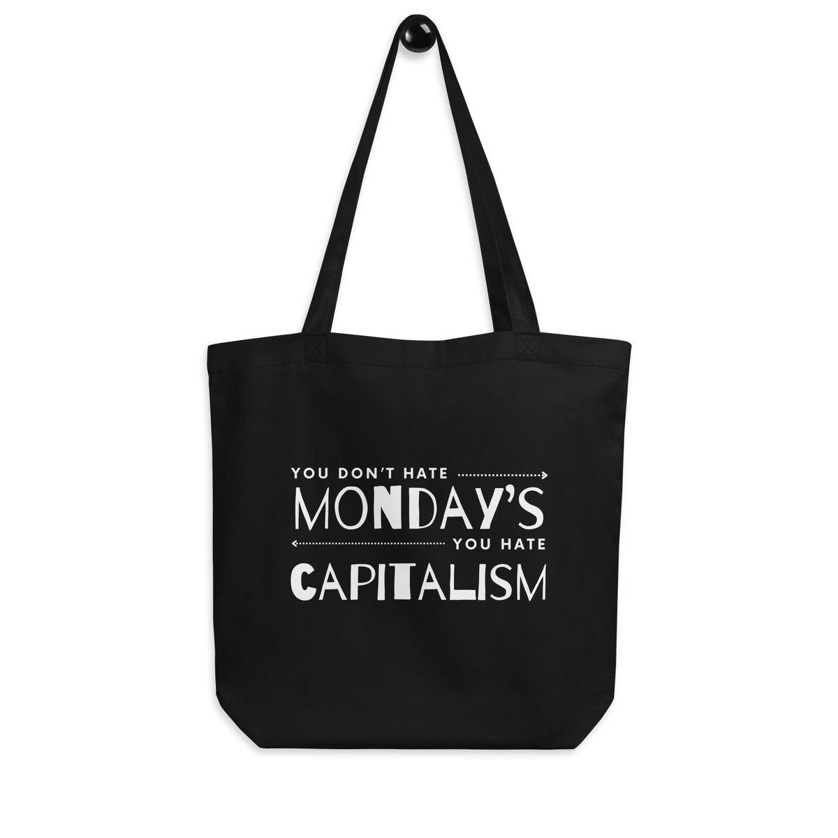 You Don't Hate Mondays You Hate Capitalism Tote Bag | Funny Anti-Capitalism Organic Cotton Tote - Spinsterly Co