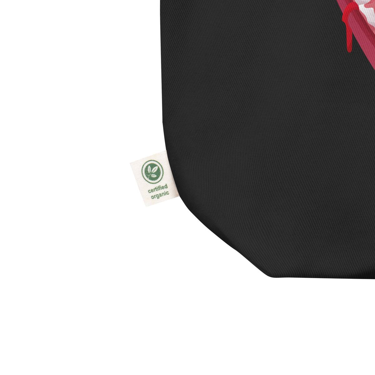 Eat the Rich Vampire Mouth Tote Bag | Anti-Capitalism Gothic Organic Cotton Tote - Spinsterly Co