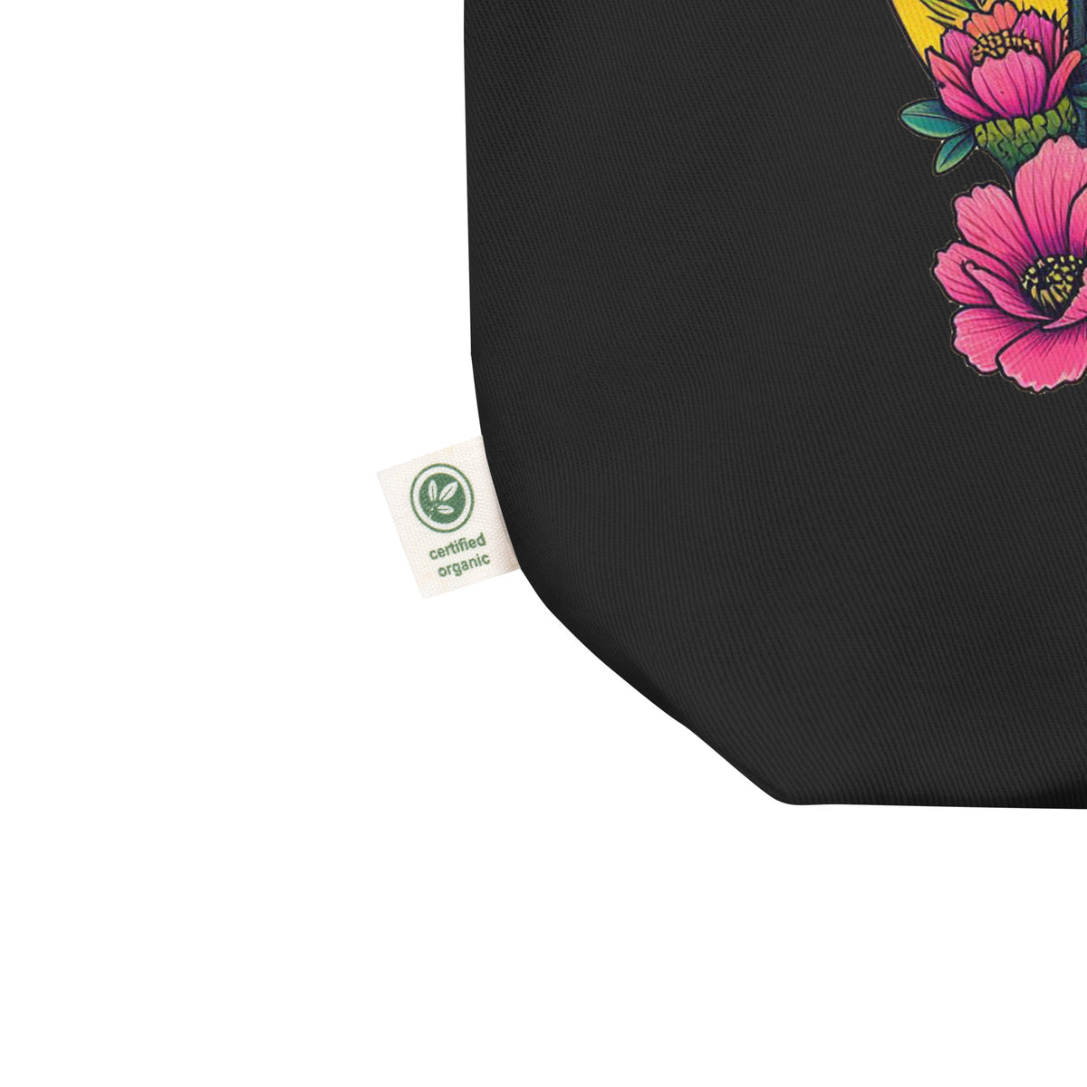 Desert Heart Eco Tote Bag | Boho Cactus Bull Skull Moon Organic Cotton Bag - Spinsterly Co