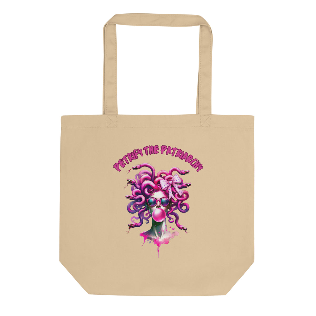 Petrify the Patriarchy Medusa Tote Bag | Feminist Mythology Organic Cotton Tote - Spinsterly Co