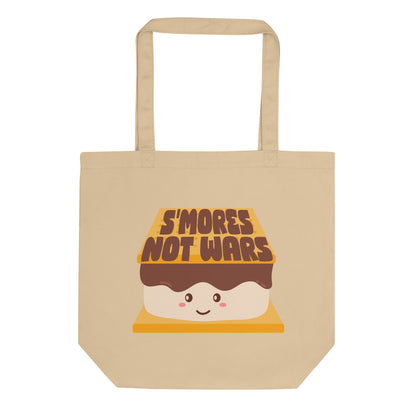 S’mores Not Wars Eco Tote Bag | Funny Kawaii S’more Organic Cotton Bag - Spinsterly Co