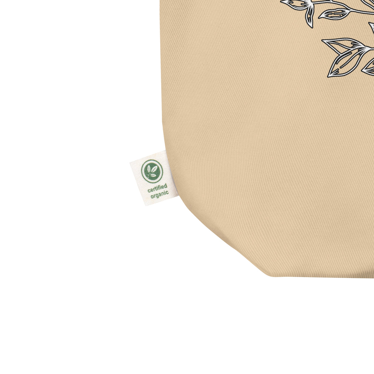 Botanical Middle Finger Tote Bag | Funny Feminist Organic Cotton Eco Tote - Spinsterly Co