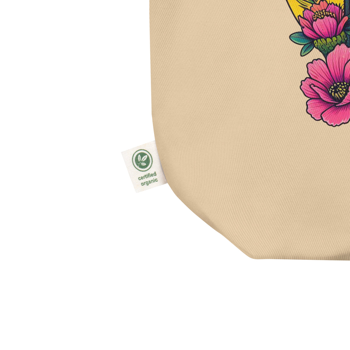 Desert Heart Eco Tote Bag | Boho Cactus Bull Skull Moon Organic Cotton Bag - Spinsterly Co
