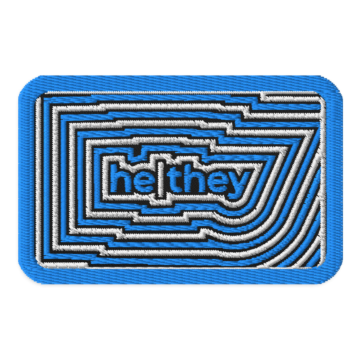 He/They Pronoun Embroidered Patch | LGBTQIA+ Identity Accessory - Spinsterly Co