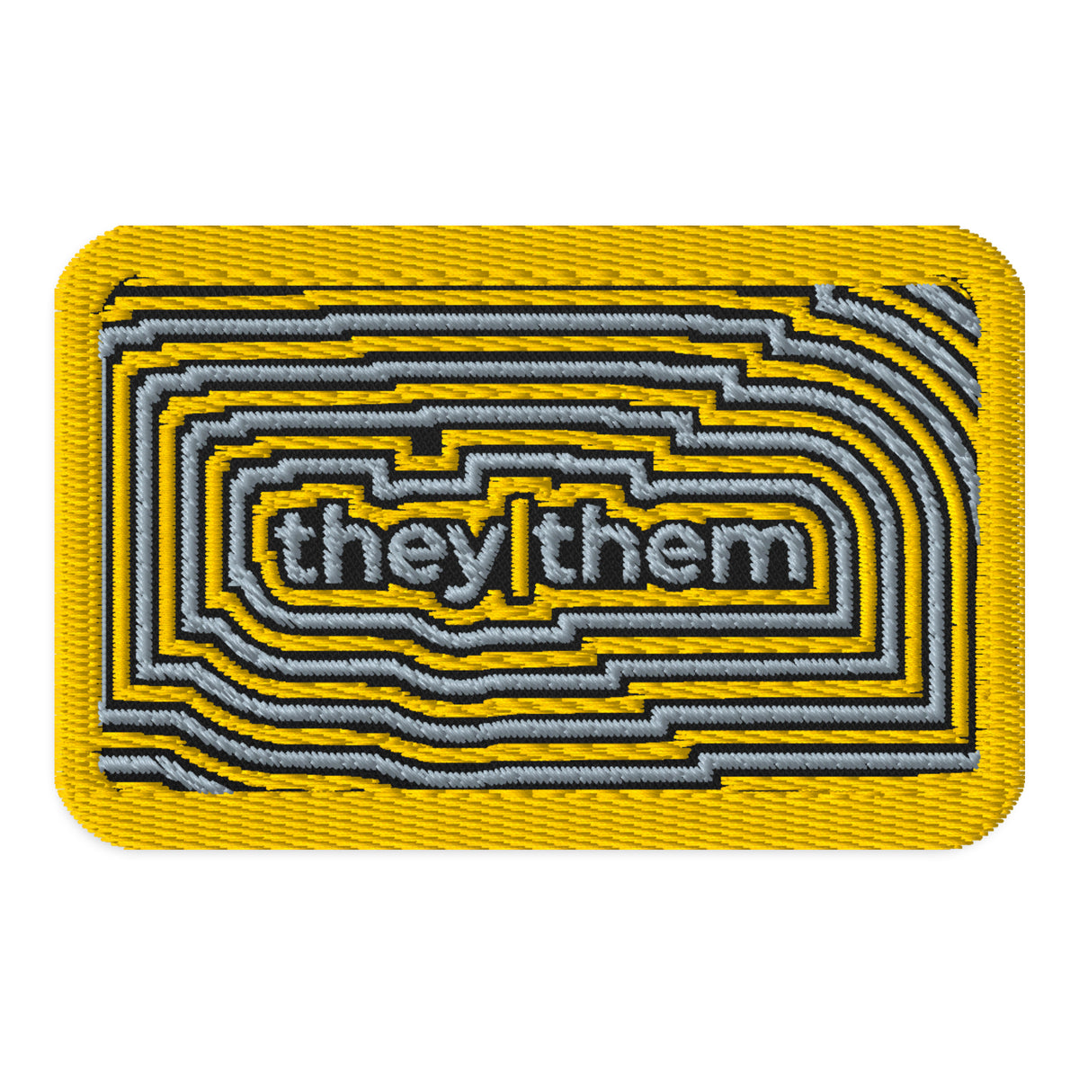 They/Them Pronoun Embroidered Patch | LGBTQIA+ Identity Accessory - Spinsterly Co