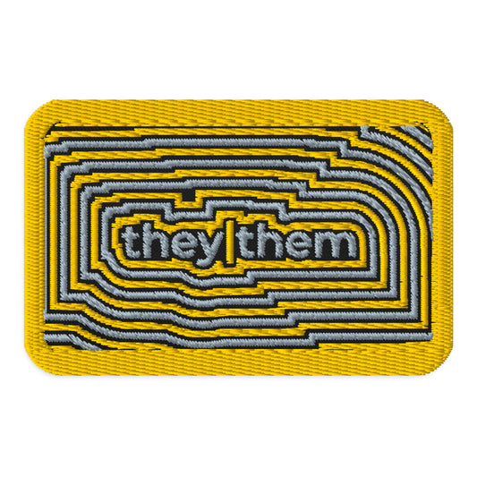 They/Them Pronoun Embroidered Patch | LGBTQIA+ Identity Accessory - Spinsterly Co