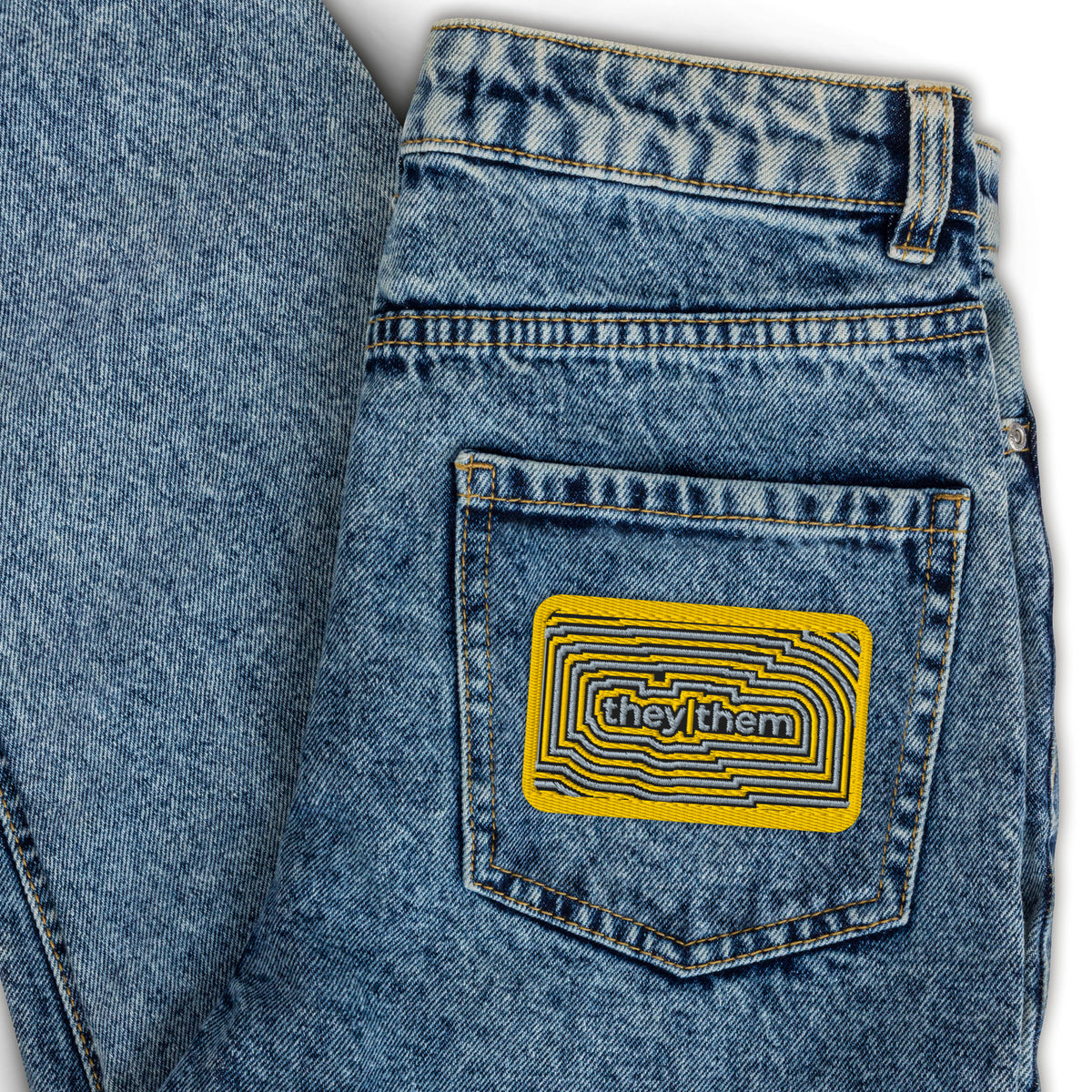They/Them Pronoun Embroidered Patch | LGBTQIA+ Identity Accessory - Spinsterly Co