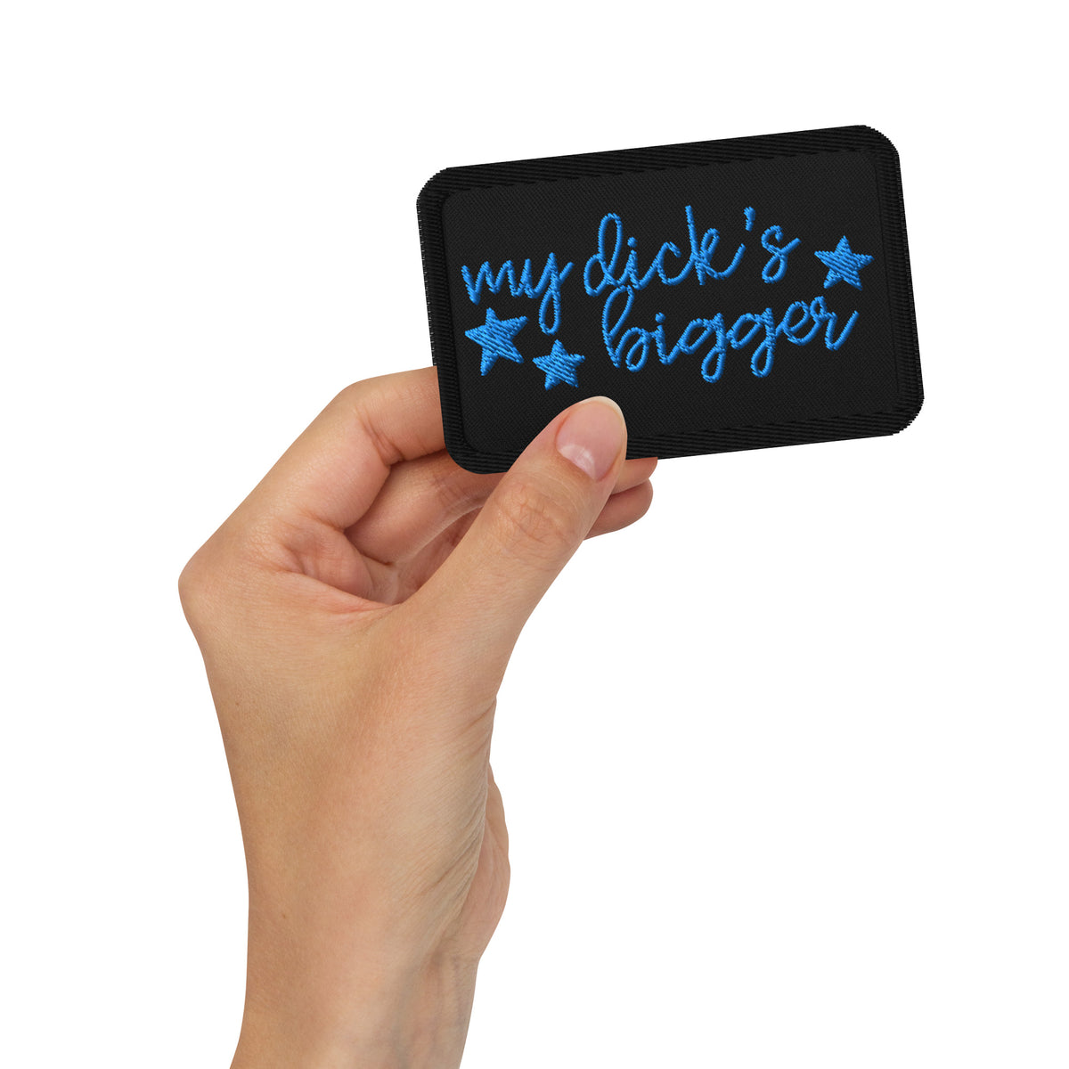 My Dick's Bigger Embroidered Patch | Feminist Statement Accessory - Spinsterly Co