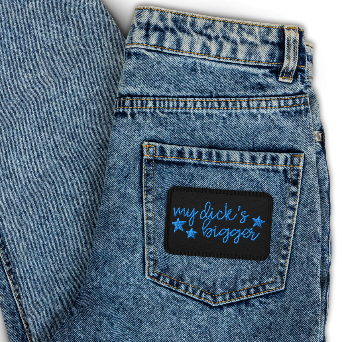 My Dick's Bigger Embroidered Patch | Feminist Statement Accessory - Spinsterly Co