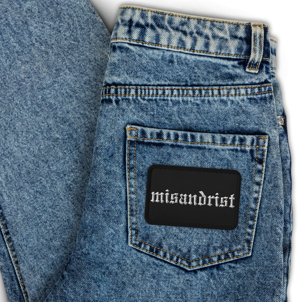 Misandrist Embroidered Iron-On Patch | Gothic Feminist Accessory - Spinsterly Co