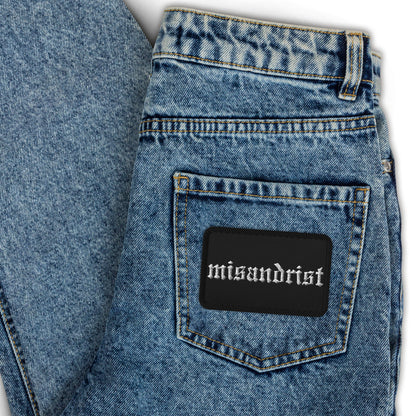 Misandrist Embroidered Iron-On Patch | Gothic Feminist Accessory - Spinsterly Co