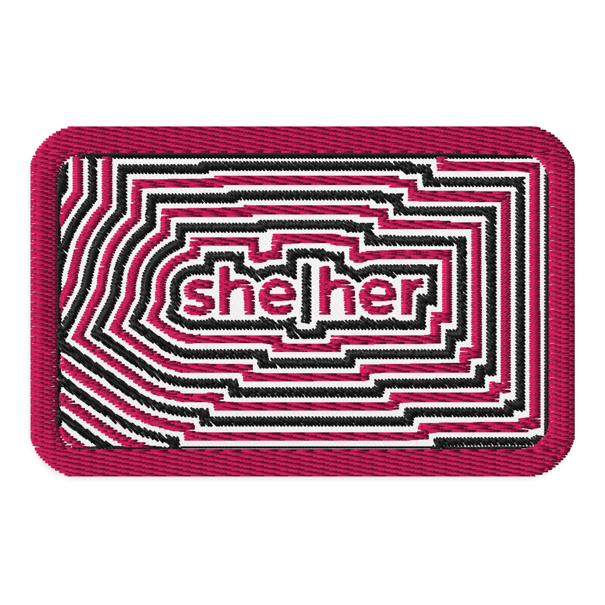 She/Her Pronoun Embroidered Patch | LGBTQIA+ Identity Accessory - Spinsterly Co