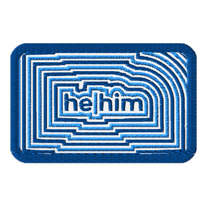 He/Him Pronoun Embroidered Patch | LGBTQIA+ Identity Accessory - Spinsterly Co