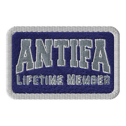 Antifa Lifetime Member Embroidered Iron-On Patch | Activist Accessory - Spinsterly Co