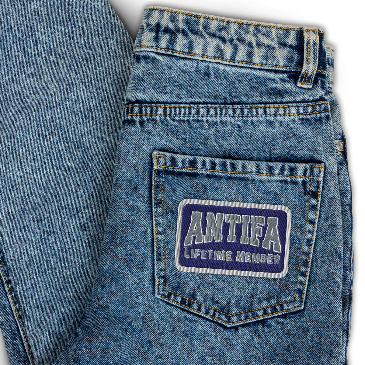 Antifa Lifetime Member Embroidered Iron-On Patch | Activist Accessory - Spinsterly Co