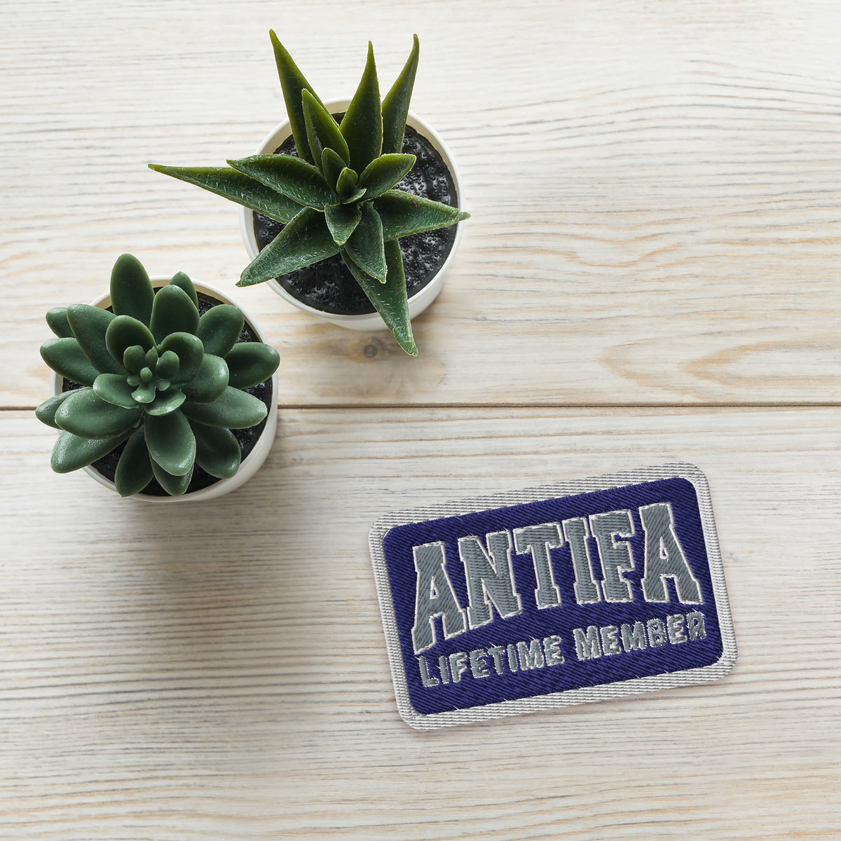 Antifa Lifetime Member Embroidered Iron-On Patch | Activist Accessory - Spinsterly Co