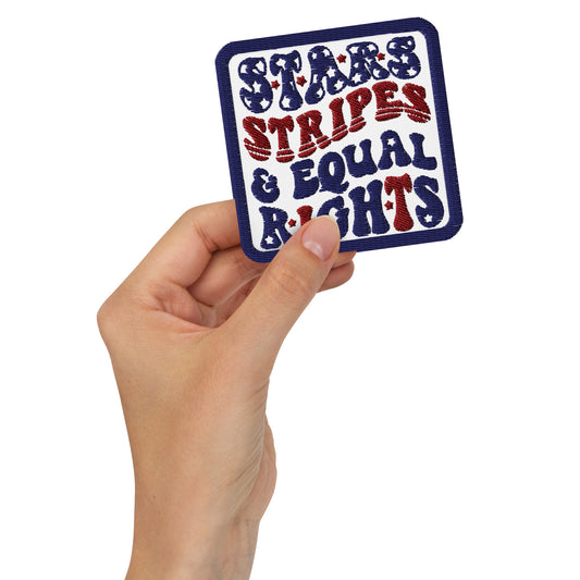 Stars, Stripes & Equal Rights Embroidered Patch | Patriotic Activist Accessory - Spinsterly Co