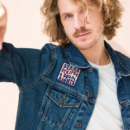 Stars, Stripes & Equal Rights Embroidered Patch | Patriotic Activist Accessory - Spinsterly Co
