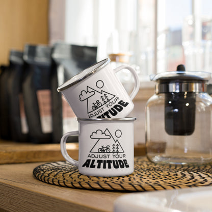 Adjust Your Altitude Enamel Mug | Outdoor Adventure Mug - Spinsterly Co
