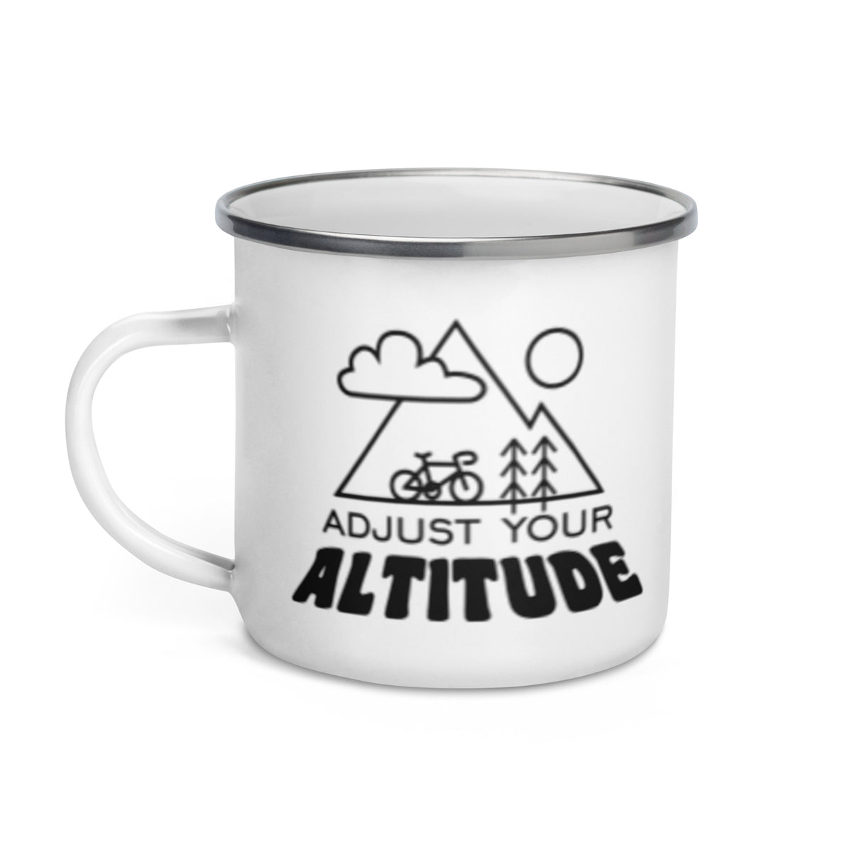 Adjust Your Altitude Enamel Mug | Outdoor Adventure Mug - Spinsterly Co