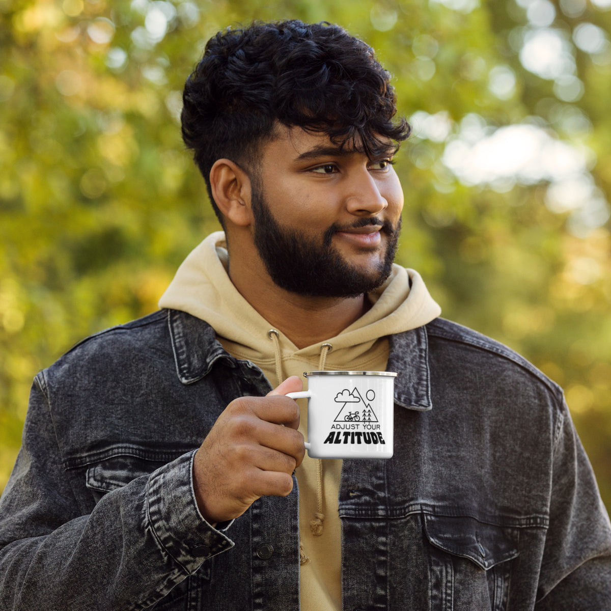 Adjust Your Altitude Enamel Mug | Outdoor Adventure Mug - Spinsterly Co