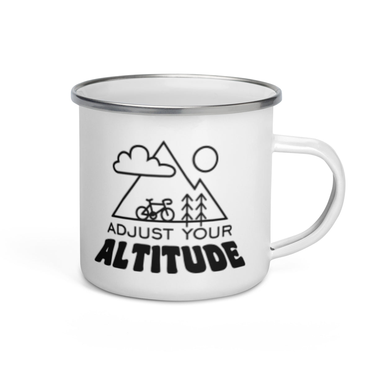 Adjust Your Altitude Enamel Mug | Outdoor Adventure Mug - Spinsterly Co