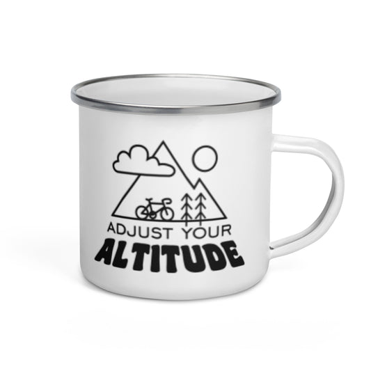 Adjust Your Altitude Enamel Mug | Outdoor Adventure Mug - Spinsterly Co