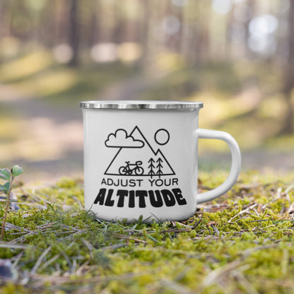 Adjust Your Altitude Enamel Mug | Outdoor Adventure Mug - Spinsterly Co