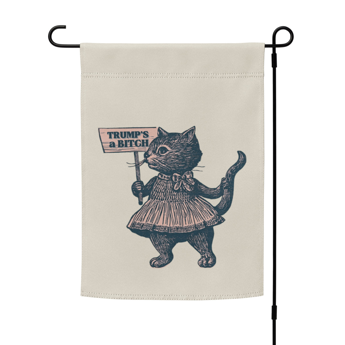 Victorian Protest Cat Garden Flag | Funny Anti-Trump Resistance Yard Sign - Spinsterly Co