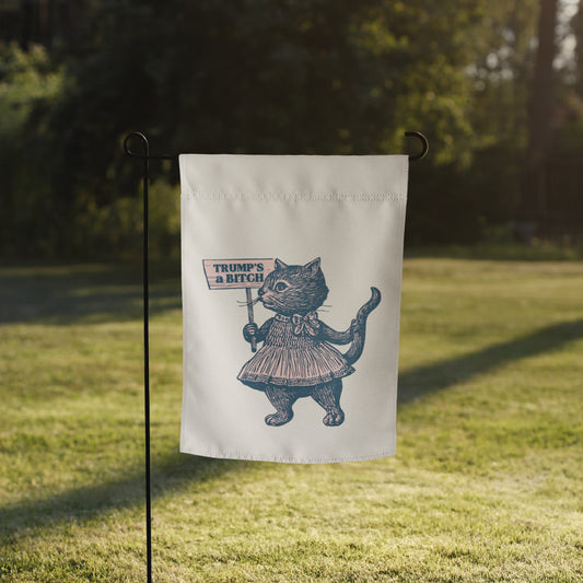 Victorian Protest Cat Garden Flag | Funny Anti-Trump Resistance Yard Sign - Spinsterly Co