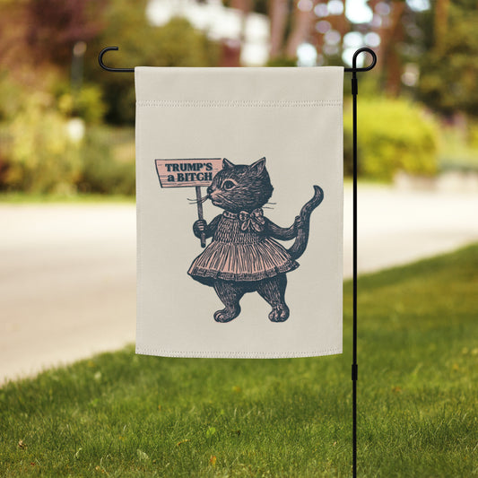 Victorian Protest Cat Garden Flag | Funny Anti-Trump Resistance Yard Sign - Spinsterly Co