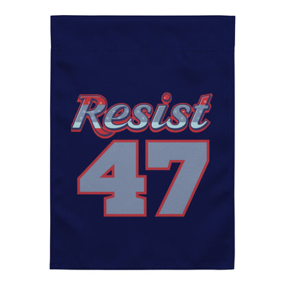 Resist 47 Varsity Jersey Political Garden Flag | Anti-Trump Resistance Yard Sign 12x17 - Spinsterly Co
