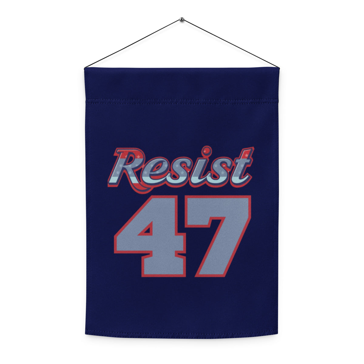 Resist 47 Varsity Jersey Political Garden Flag | Anti-Trump Resistance Yard Sign 12x17 - Spinsterly Co
