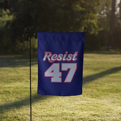 Resist 47 Varsity Jersey Political Garden Flag | Anti-Trump Resistance Yard Sign 12x17 - Spinsterly Co